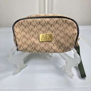 Anne Klein Wristlet Mini Signature Monogram Fabric